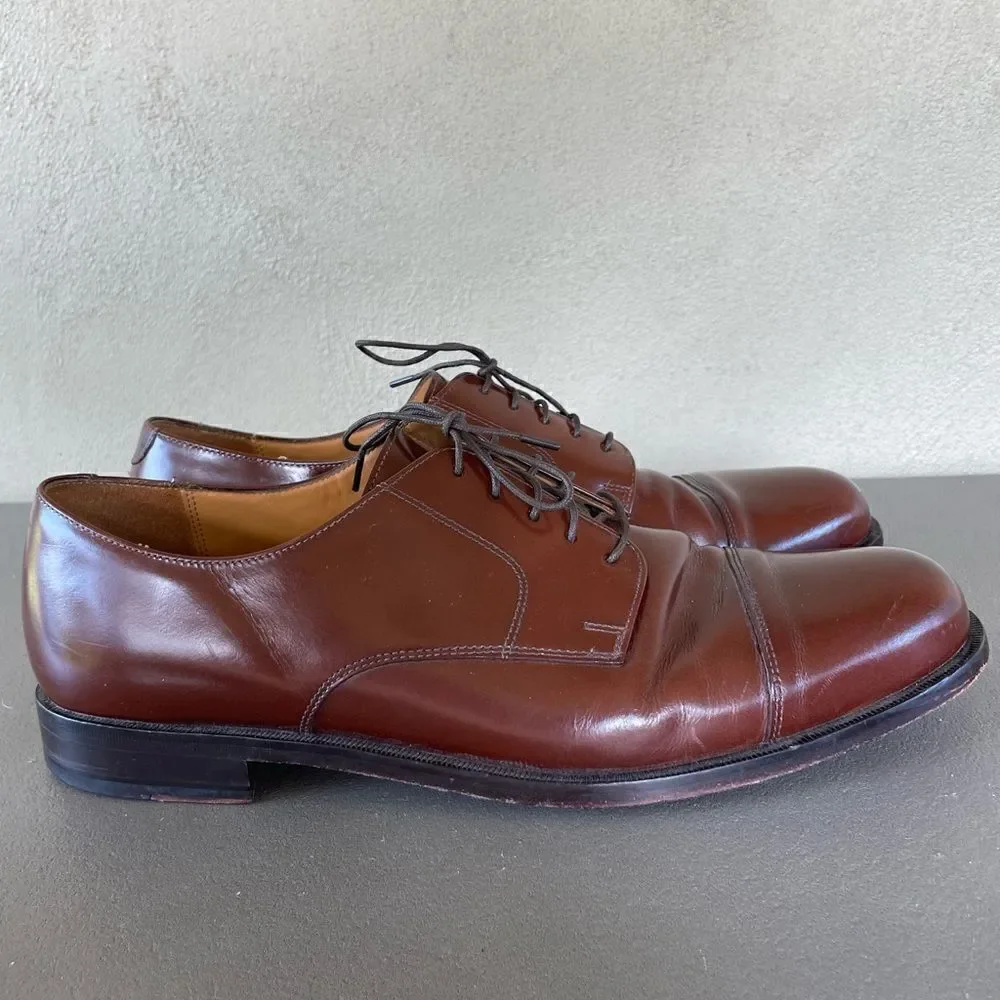 Cole Haan Brown Leather Cap Toe Dress Shoes Size 12D